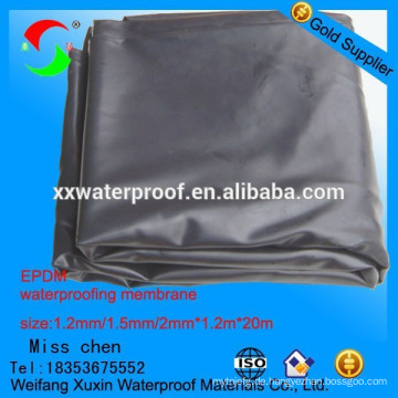 1.2mm epdm synthetische Gummi wasserdichte Membran